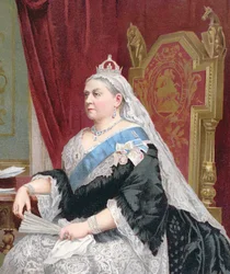 Porträt von Königin Victoria (1819-1901) zur Zeit ihres Goldenen Jubiläums 1887 (Detail)